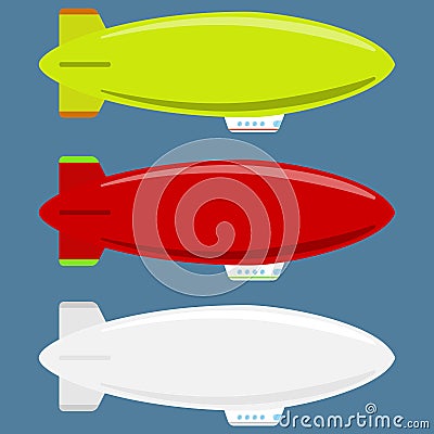 Airship icon Cartoon Illustration