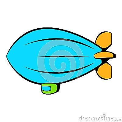 Airship icon, icon cartoon Vector Illustration