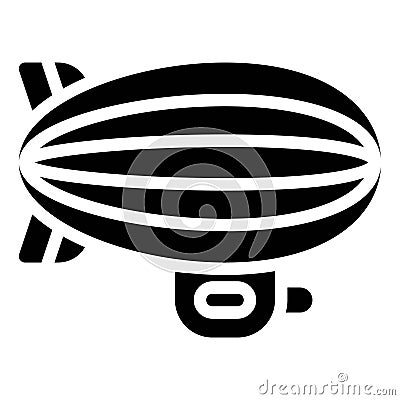 Airship icon, transportation related vector Vector Illustration