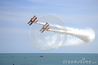 Airshow aerobatics Eastbourne seaside 2016 Editorial Stock Photo