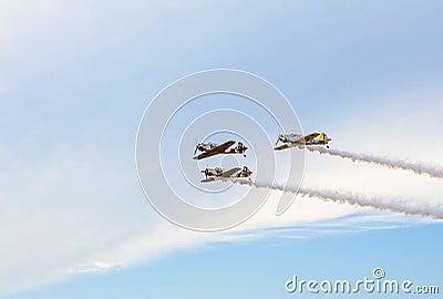 Airshow Aeromania, annual summer attraction in Tuzla Editorial Stock Photo