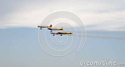 Airshow Aeromania, annual summer attraction in Tuzla Editorial Stock Photo