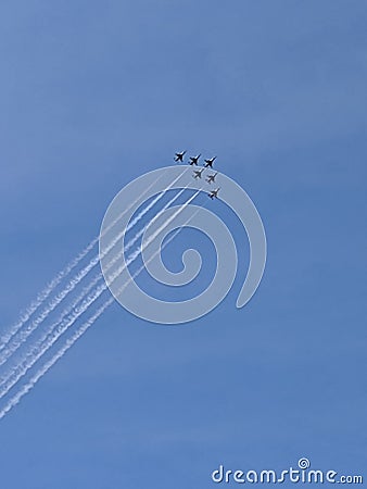 Airshow in the sky Stock Photo