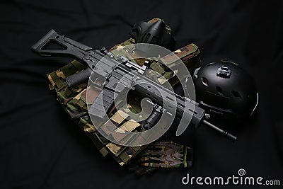 Airsoft Equipment Stock Photo