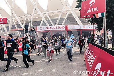 Airtel Half Marathon 2014 Editorial Stock Photo
