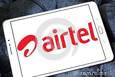 Airtel mobile operator logo Editorial Stock Photo