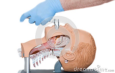 Airway access the unconscious patient Stock Photo