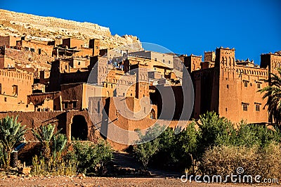 Ait Benhaddou, Ouarzazate, Morocco - November 28, 2022: View of a traditional Moroccan kasbah Ait Benhaddou Editorial Stock Photo