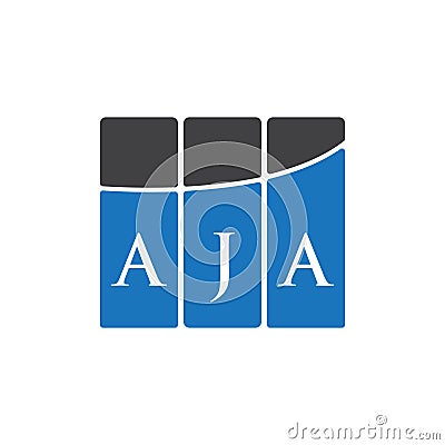 AJA letter logo design on black background.AJA creative initials letter logo concept.AJA letter design Vector Illustration