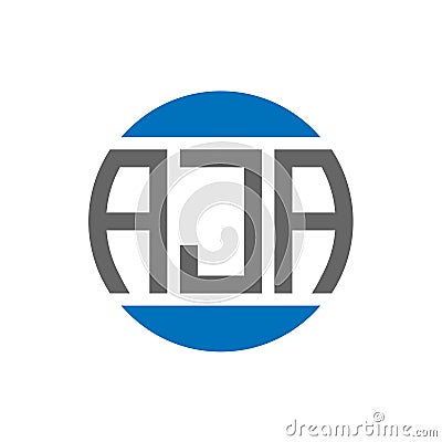 AJA letter logo design on white background. AJA creative initials circle logo concept. AJA letter design Vector Illustration