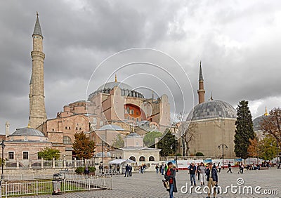 Aja Sofia Istanbul Weather Editorial Stock Photo