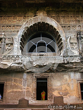 Ajanta, India: amazing ancient buddhist temples Stock Photo