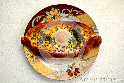 Ajaruli khachapuri Stock Photo