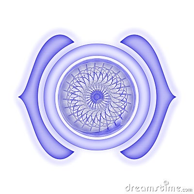 Ajna Chakra isolated Stock Photo