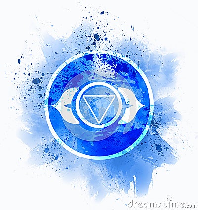 Ajna chakra symbol Stock Photo