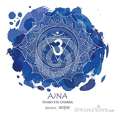 Ajna chakra vector Vector Illustration