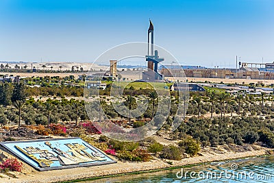 AK47 Bayonet memorial near Ismailia, Egypt Editorial Stock Photo