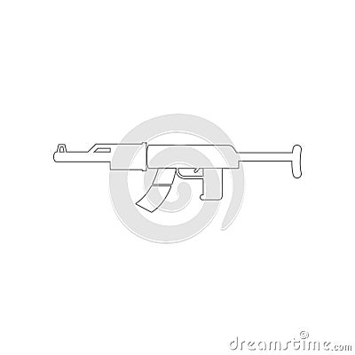 AK47 icon. Element of Army for mobile concept and web apps icon. Outline, thin line icon for website design and development, app Stock Photo