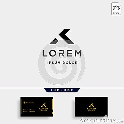 AK K Letter Home Luxury Premium Logo Vector Illustration