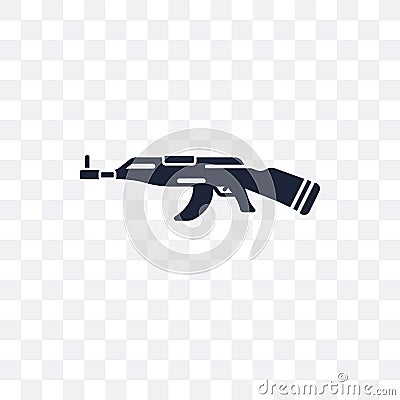 AK 47 transparent icon. AK 47 symbol design from Army collection Vector Illustration