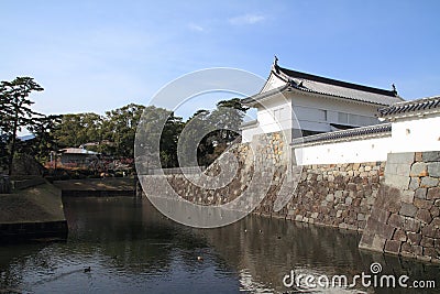 Akagane gate and Sumiyoshi moat of Odawara castle in Kanagawa Stock Photo