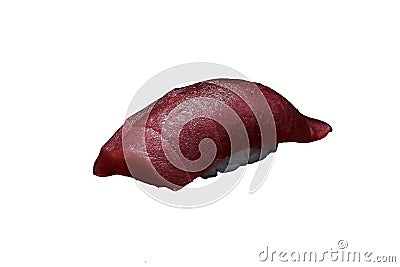 Akami sushi. Raw tuna and Japaneses rice, Japaneses food restaurant Stock Photo