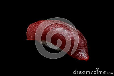 Akami sushi or Tuna sushi. Raw fresh Tuna fish top on Japanese rice. Japanese tradition food Stock Photo