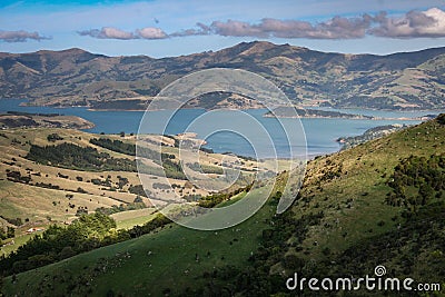 Akaroa, New Zealand Stock Photo