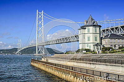 Akashi Kaikyo Bridge Stock Photo