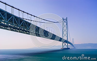 Akashi Kaikyo Bridge, Kobe, Japan Stock Photo