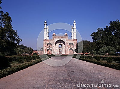 Akbars Mausoleum, Sikandra, India. Stock Photo