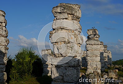 Ake pyramid Maya mexico history culture travel sigtseeing tourism Stock Photo