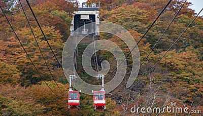 Akechidaira Ropeway Cable Car, Nikko, Japan Editorial Stock Photo