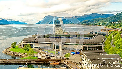 Aker Stadium in Molde Editorial Stock Photo