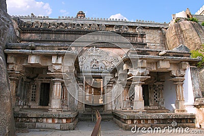 Akhanda Bagilu, Vindhyagiri Hill, Shravanbelgola, Karnataka. Stock Photo