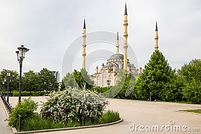 Akhmad Kadyrov Mosque Stock Photo