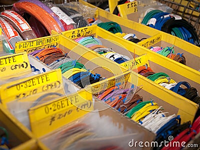 Akihabara Cable Store Stock Photo