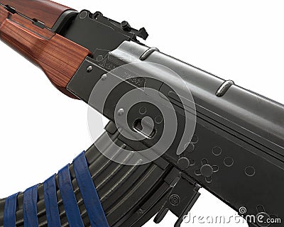 Akm assault rifle 3d illustration Cartoon Illustration