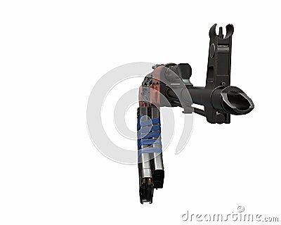 Akm assault rifle 3d illustration Cartoon Illustration