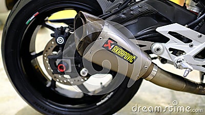 Akrapovic muffler racing Editorial Stock Photo