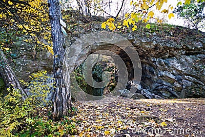 Aksamit gate, Kotyz reservation, Koneprusy caves, Czech Karst, Czech Republic Stock Photo