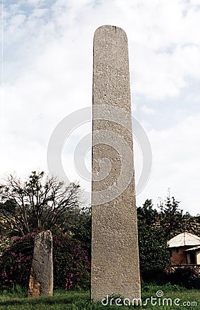 Aksum old stele Stock Photo