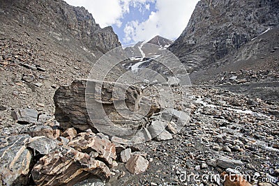 Aktru glacier, Altai Mountains landscape Stock Photo