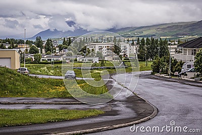 Akureyri in Iceland Editorial Stock Photo