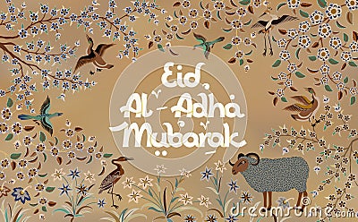 Happy Eid Ul Adha, Creative design. Eid Al Adha Mubarak greeting card Vector Illustration