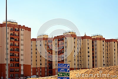 Al Asmarat area, the social housing projects in Mokattam hills providing decent homes to slum dwellers Editorial Stock Photo