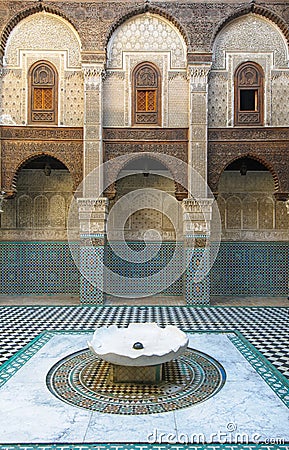 Al Attarine Madrasa in Fez, Morocco Stock Photo