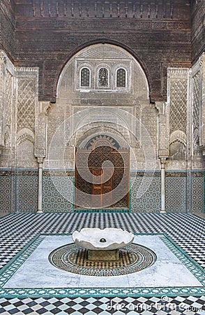 Al Attarine Madrasa in Fez, Morocco Stock Photo