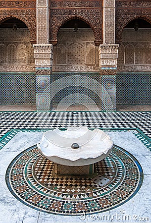 Al Attarine Madrasa in Fez, Morocco Stock Photo