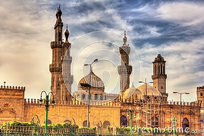 Al-Azhar Mosque in Cairo Stock Photo